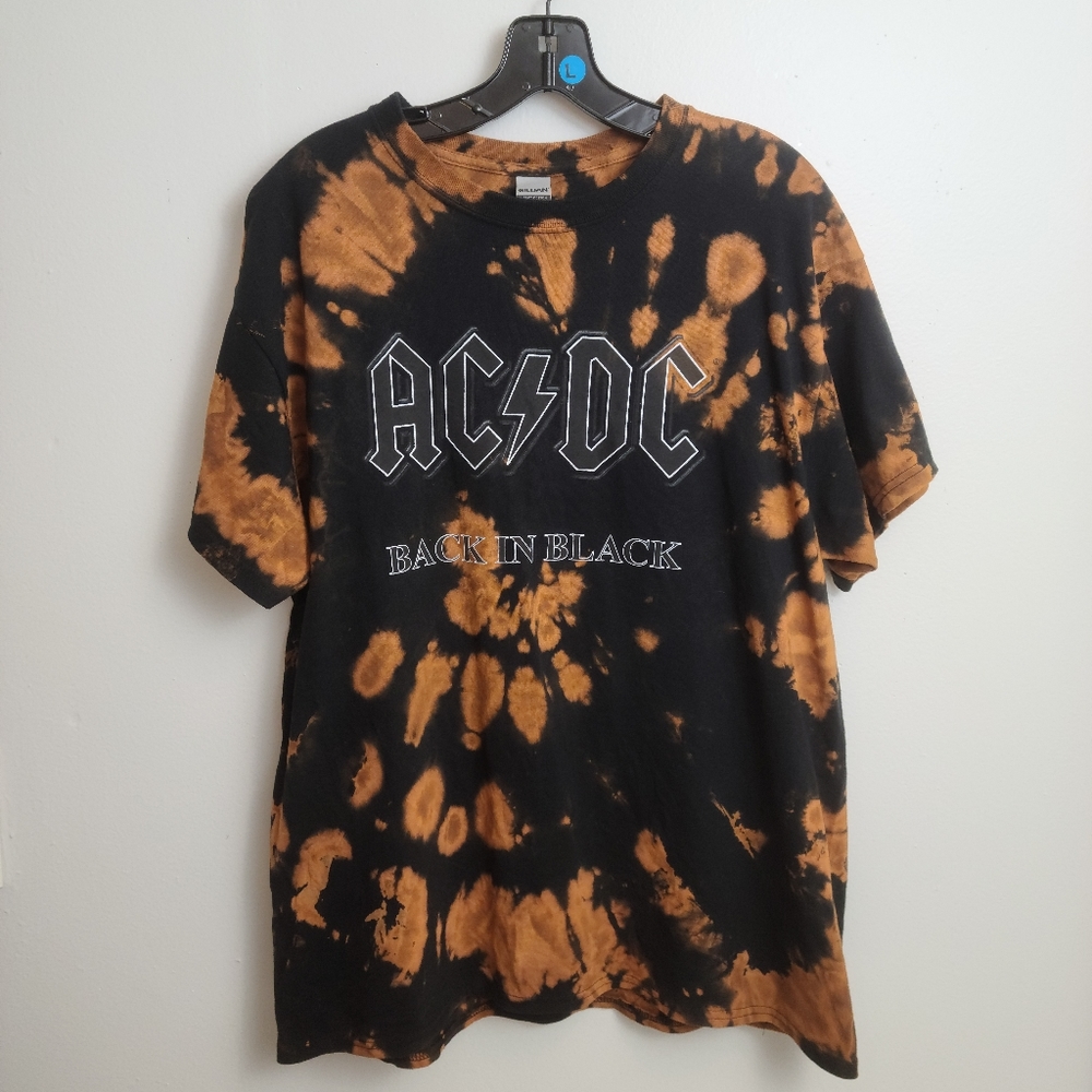 NWOT AC/DC Bleached Graphic Band Tee
